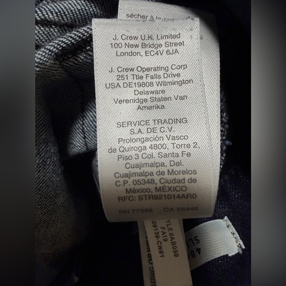 J. Crew Men’s 484 Slim Dark Wash Jeans size W 30” L 32” Zipper& button Closure - Picture 8 of 10